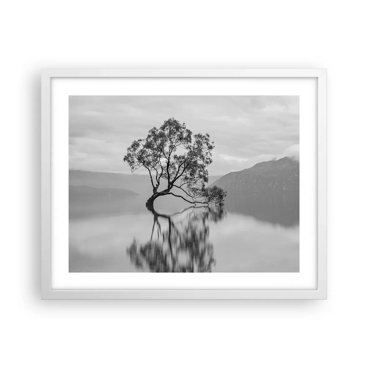 Poster in einem weißen Rahmen - Es gibt so ein Land - 50x40 cm