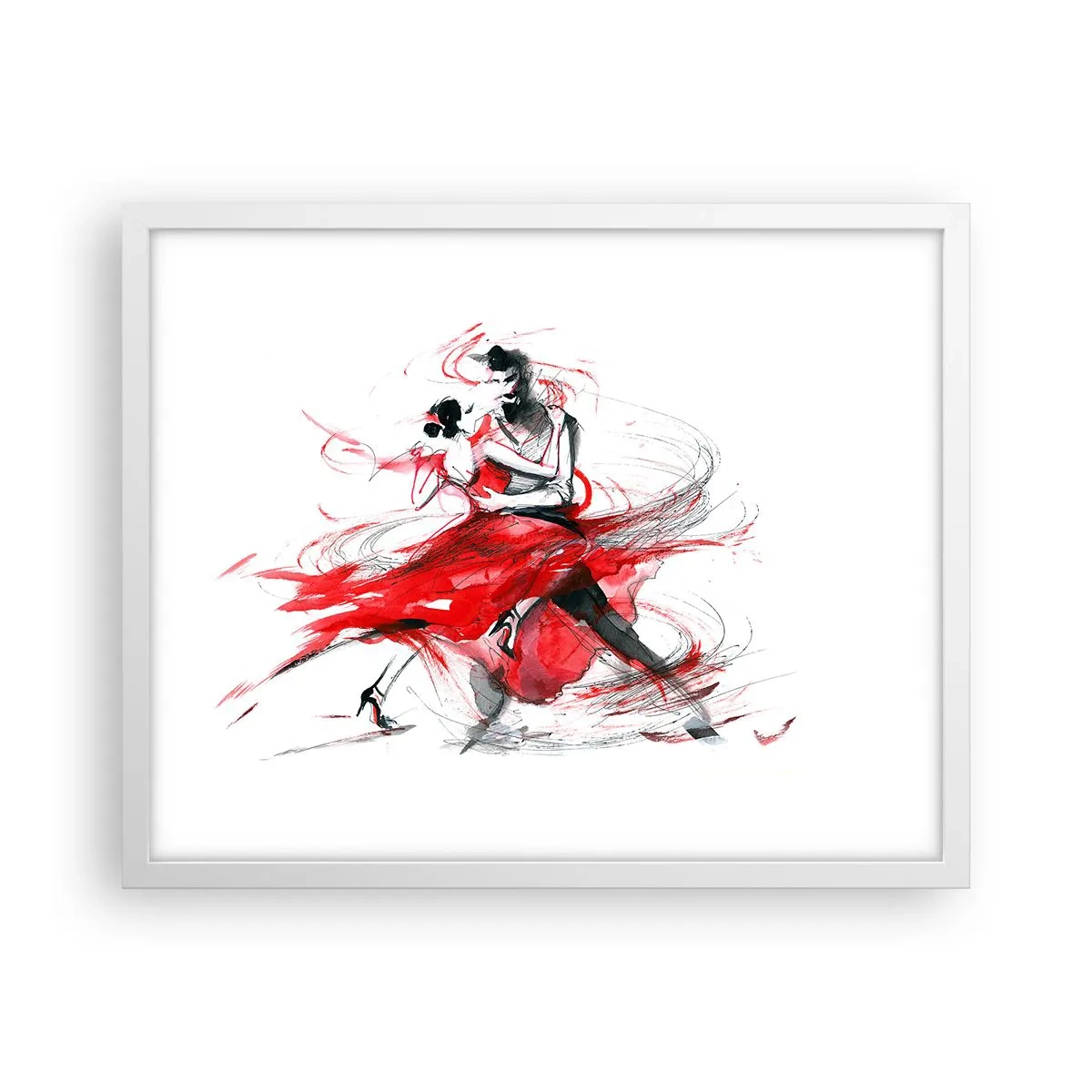 Poster in einem weißen Rahmen - Tango – der Rhythmus der Leidenschaft - 50x40 cm