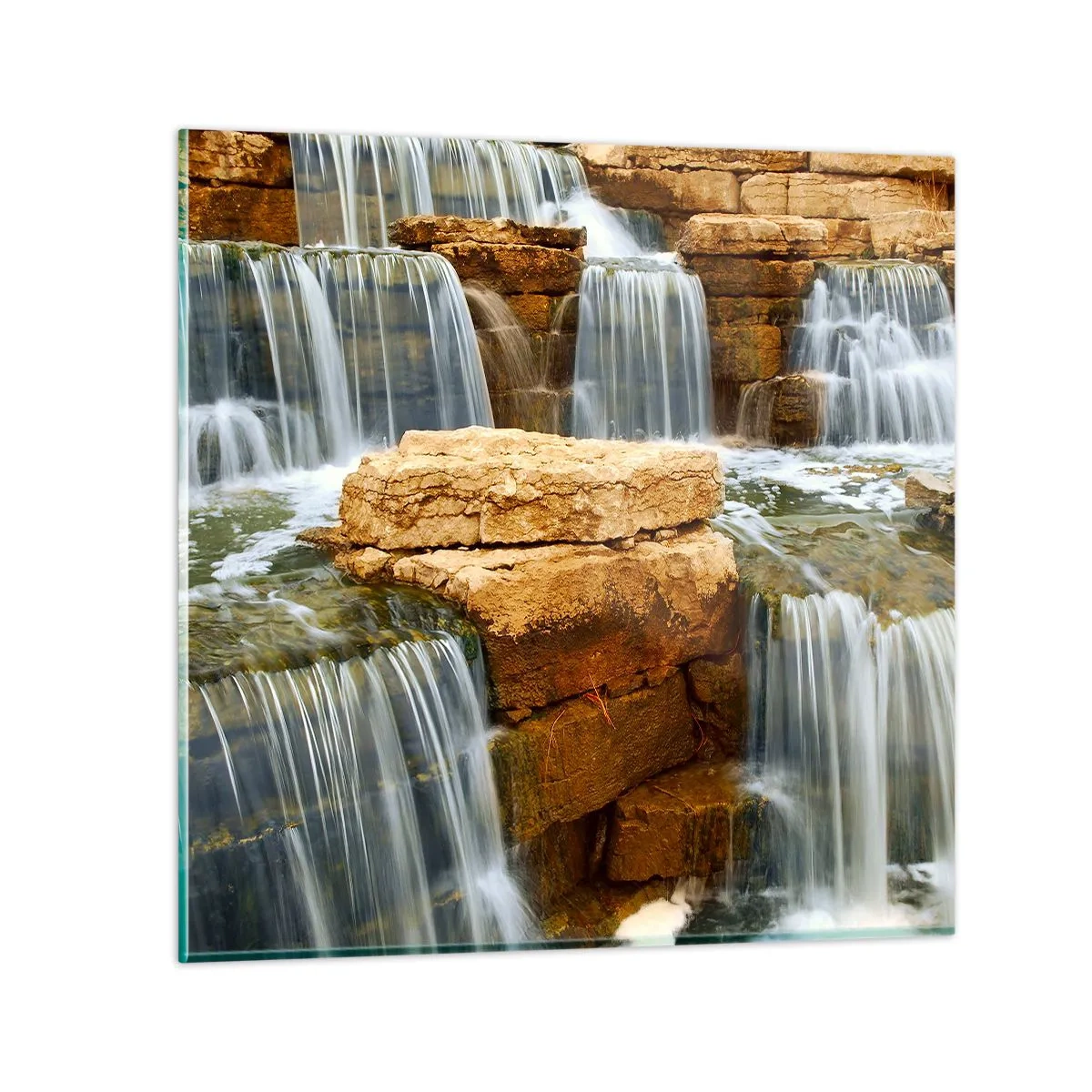 Glasbild - Bild auf glas - Treppe zum Himmel - 30x30 cm