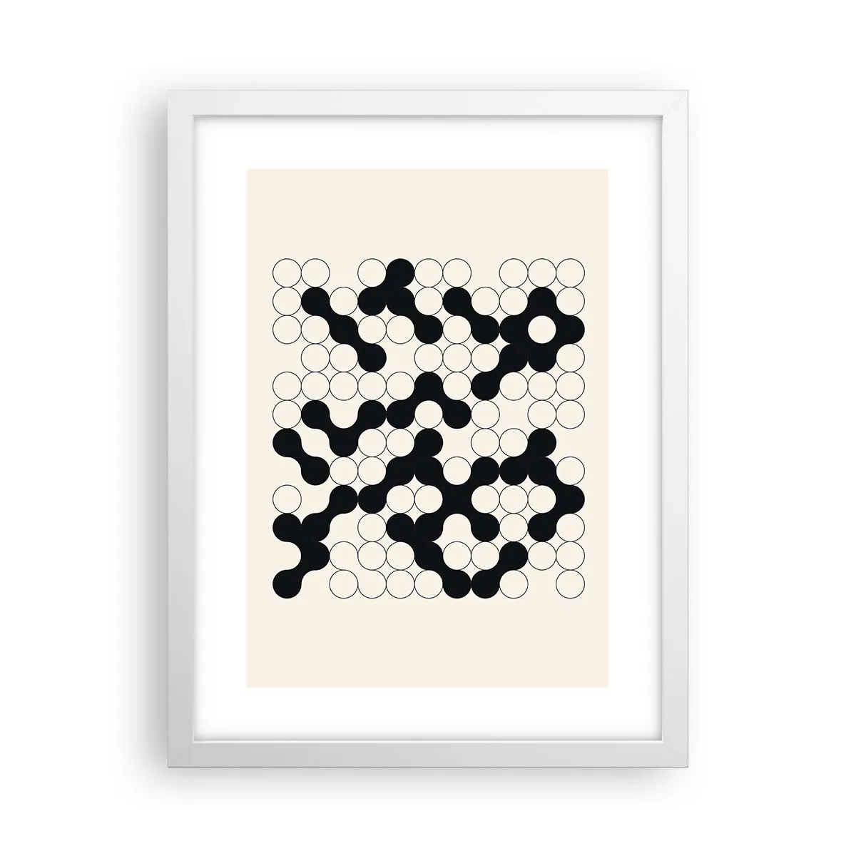 Poster in einem weißen Rahmen - Chinesisches Spiel – Variation - 30x40 cm