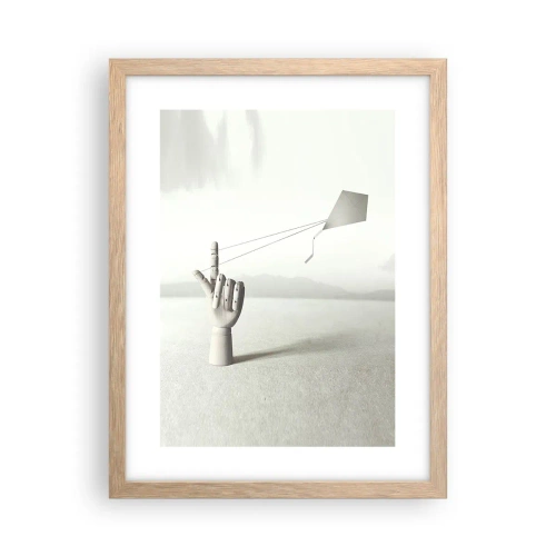 Poster in einem Rahmen aus heller Eiche - Kraftprobe - 30x40 cm