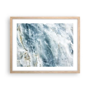 Poster in einem Rahmen aus heller Eiche - Eiswelt - 50x40 cm