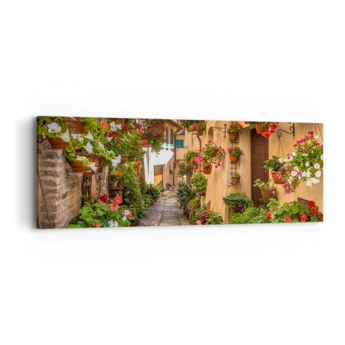 Bild auf Leinwand - Leinwandbild - Italienische Gasse - 90x30 cm