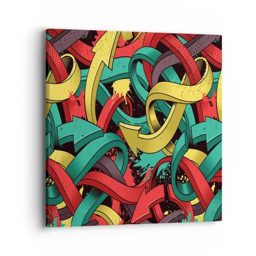 Bild auf Leinwand - Leinwandbild - Welcher Weg zum Ziel? - 40x40 cm