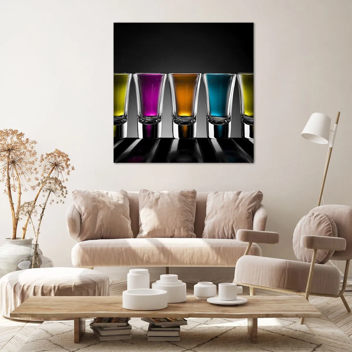 Bild auf Leinwand - Leinwandbild - Die Farben der Freude - 70x70 cm