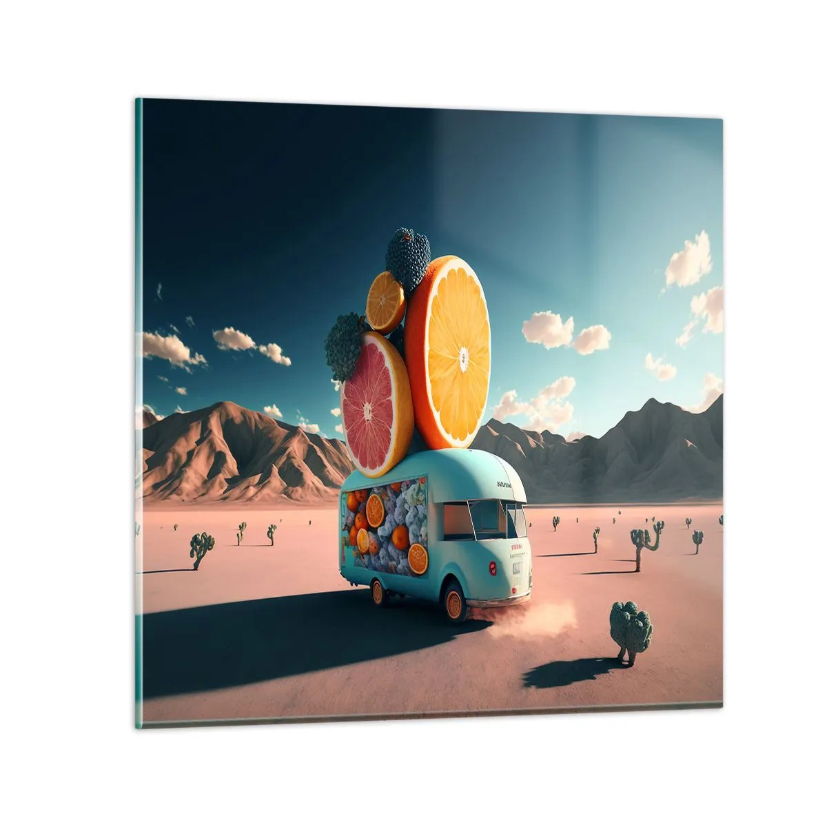 Glasbild - Bild auf glas - Geschmack von Urlaub - 40x40 cm