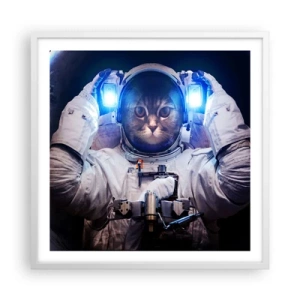 Poster in einem weißen Rahmen - Houston, du hast ein Problem - 60x60 cm