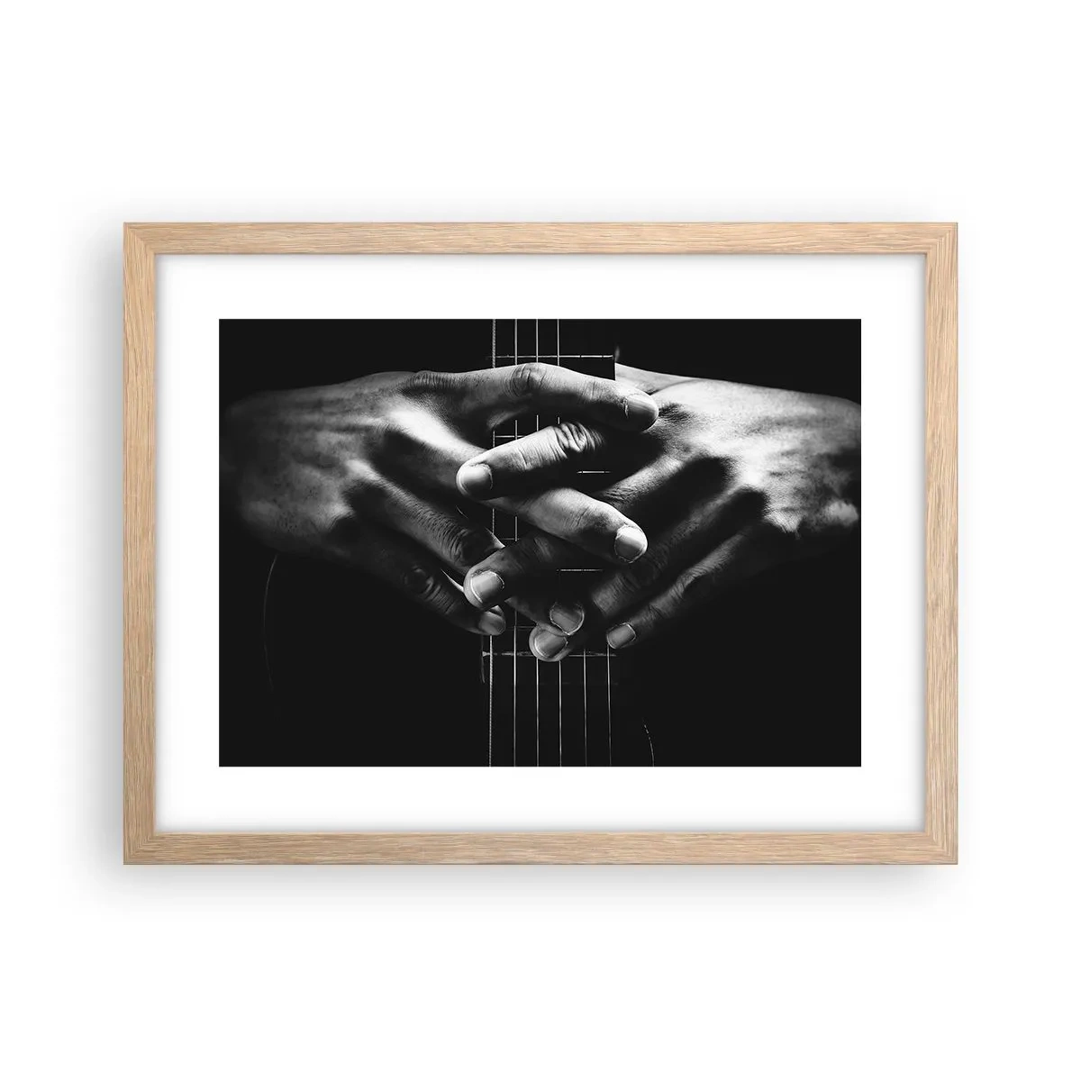 Poster in einem Rahmen aus heller Eiche - Gebet des Künstlers - 40x30 cm