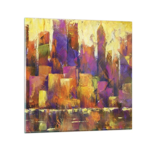 Glasbild - Bild auf glas - Metropolitische Komposition - 60x60 cm