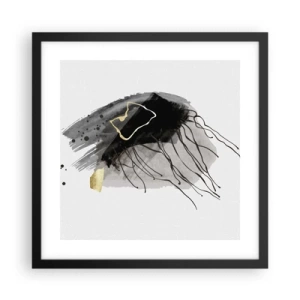 Poster in einem schwarzem Rahmen - In Schwarz und Gold - 40x40 cm