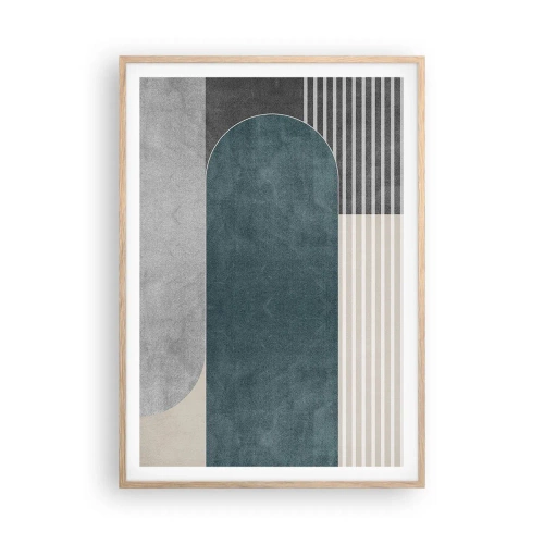 Poster in einem Rahmen aus heller Eiche - Komposition auf der Ebene - 70x100 cm