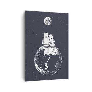 Bild auf Leinwand - Leinwandbild - Kosmische Liebesgeschichte - 70x100 cm