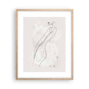 Poster in einem Rahmen aus heller Eiche - Der Blick schweift - 40x50 cm