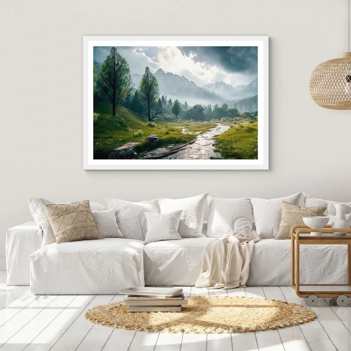 Poster in einem weißen Rahmen - Hin und zurück - 40x30 cm