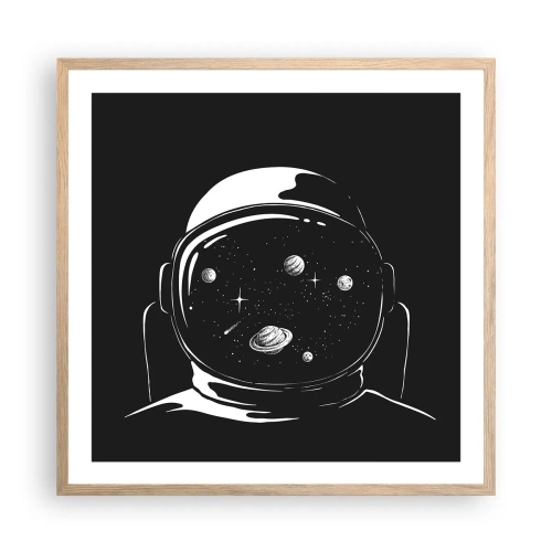 Poster in einem Rahmen aus heller Eiche - Schöne Aussicht - 60x60 cm