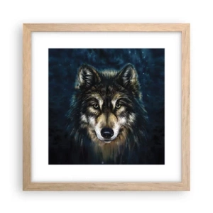 Poster in einem Rahmen aus heller Eiche - Alpha? Und Omega - 30x30 cm