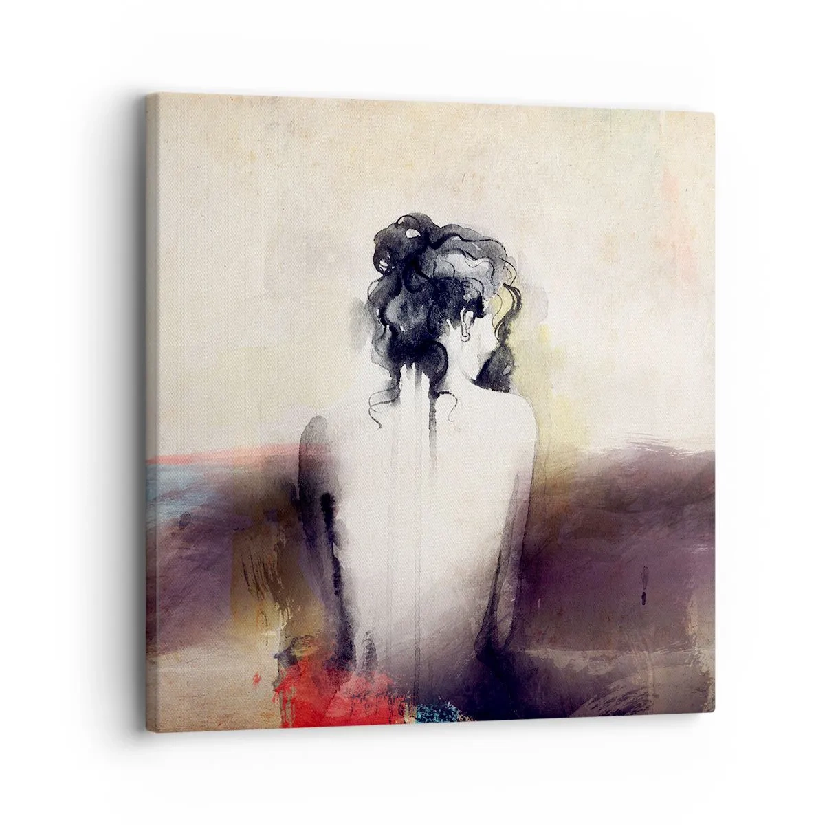 Bild auf Leinwand - Leinwandbild - Glatte Linien, ovale Formen - 30x30 cm