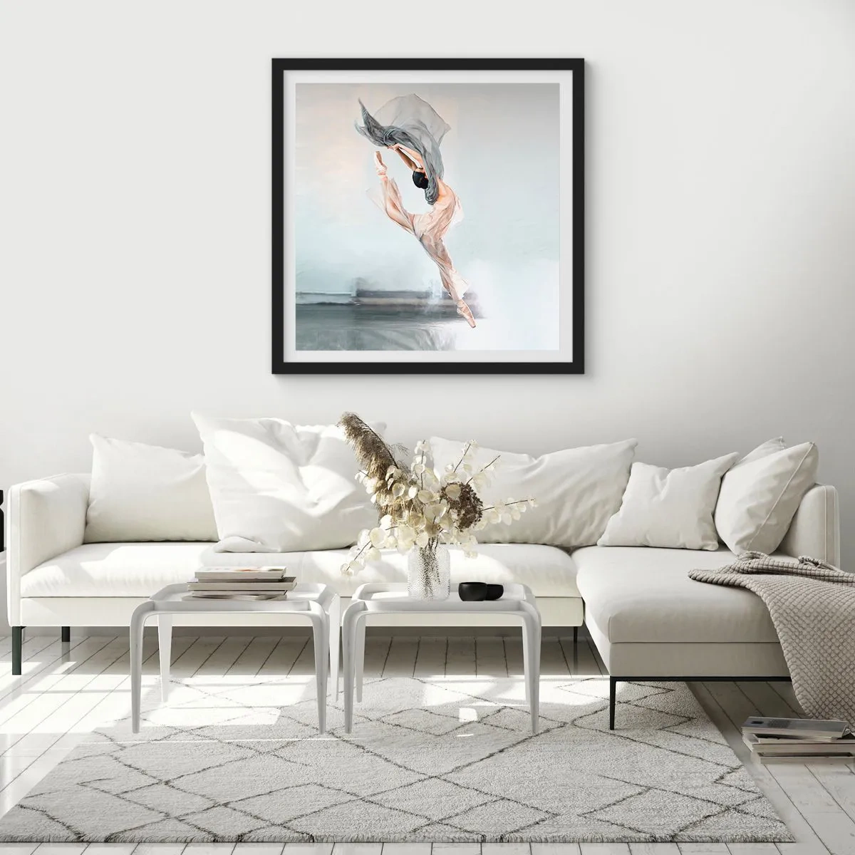 Poster in einem schwarzem Rahmen - Im Tanzrausch - 40x40 cm