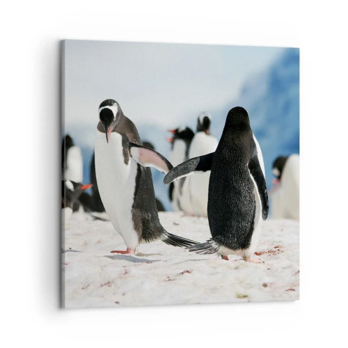 Bild auf Leinwand - Leinwandbild - Tanzen im Schnee - 50x50 cm