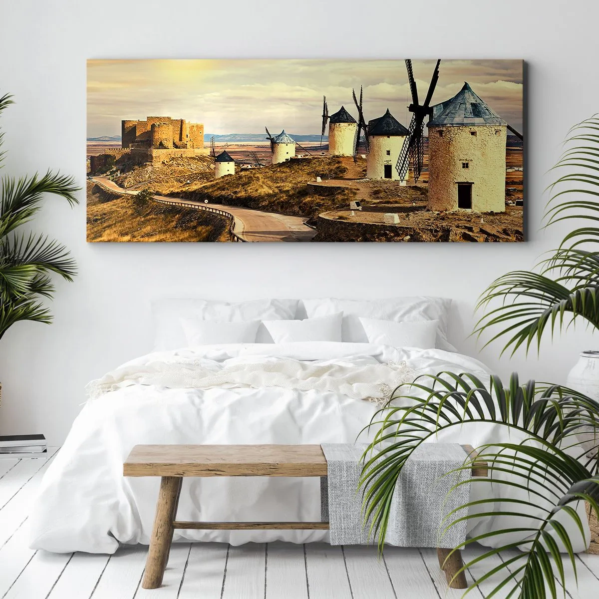 Bild auf Leinwand - Leinwandbild - Don Quijote kommt gleich - 90x30 cm