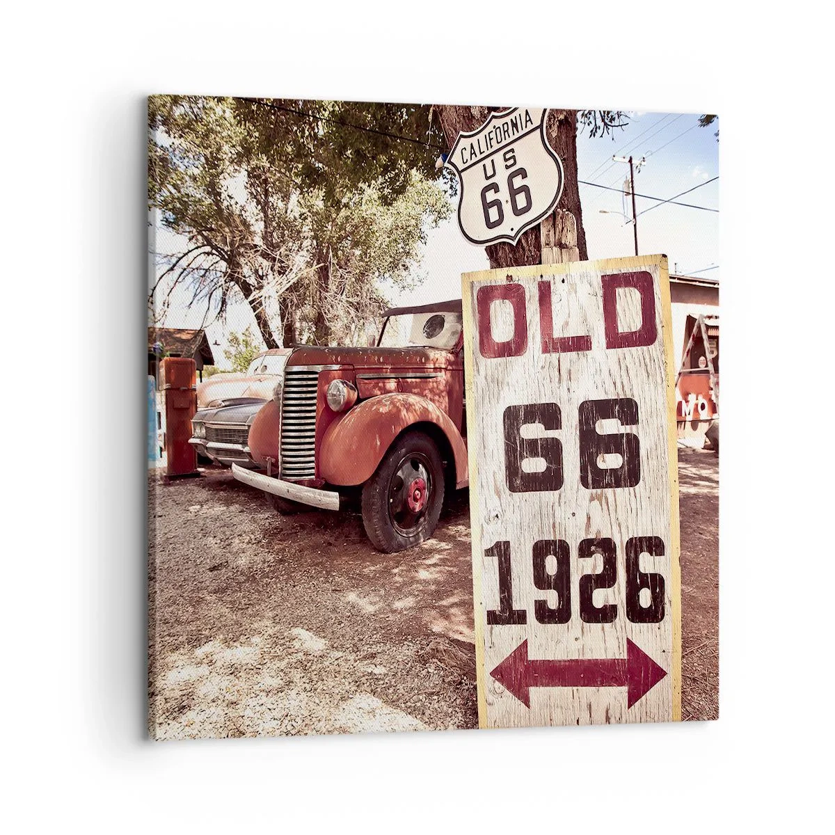 Bild auf Leinwand - Leinwandbild - Die Legende der amerikanischen Provinz - 60x60 cm