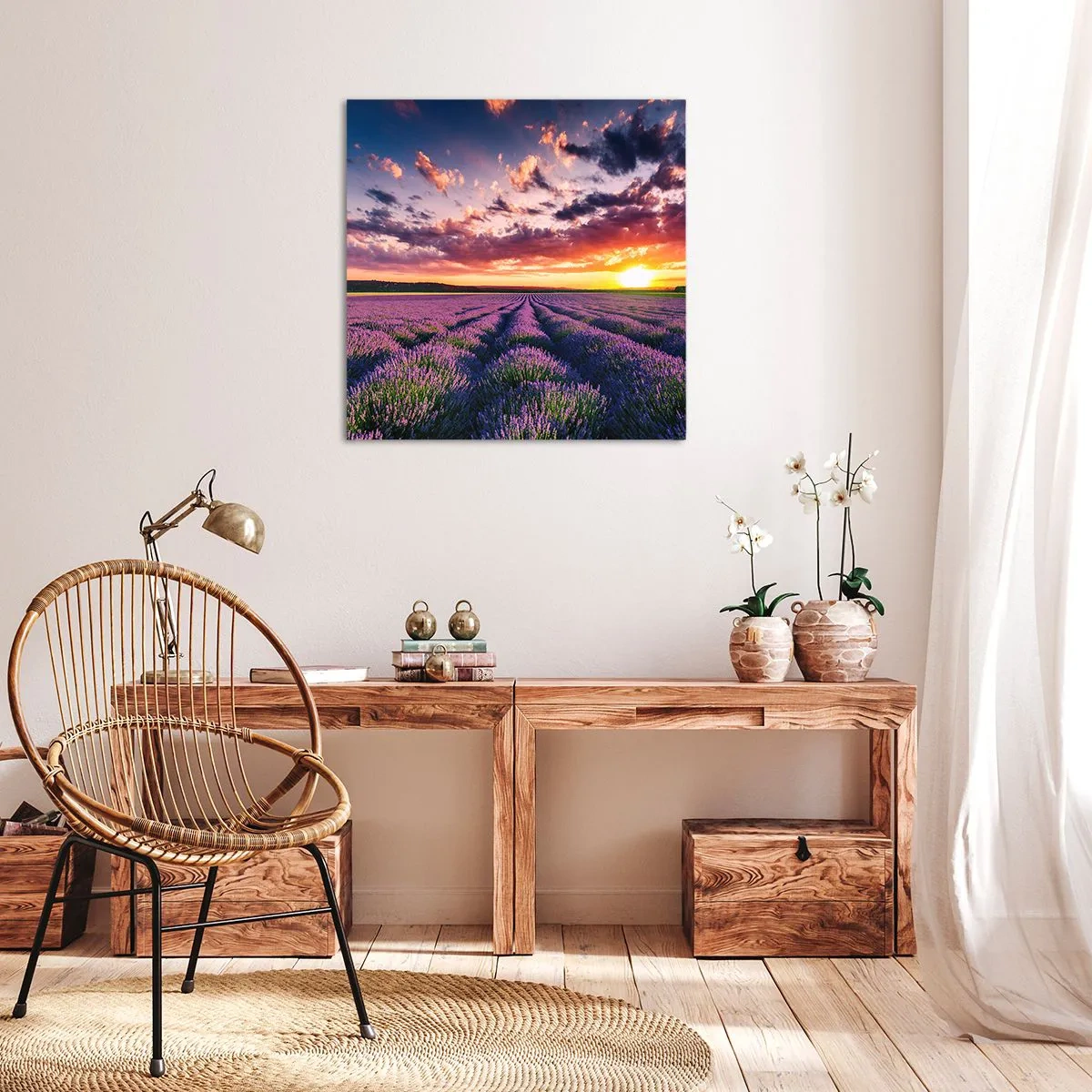 Bild auf Leinwand - Leinwandbild - Lavendel Welt - 30x30 cm