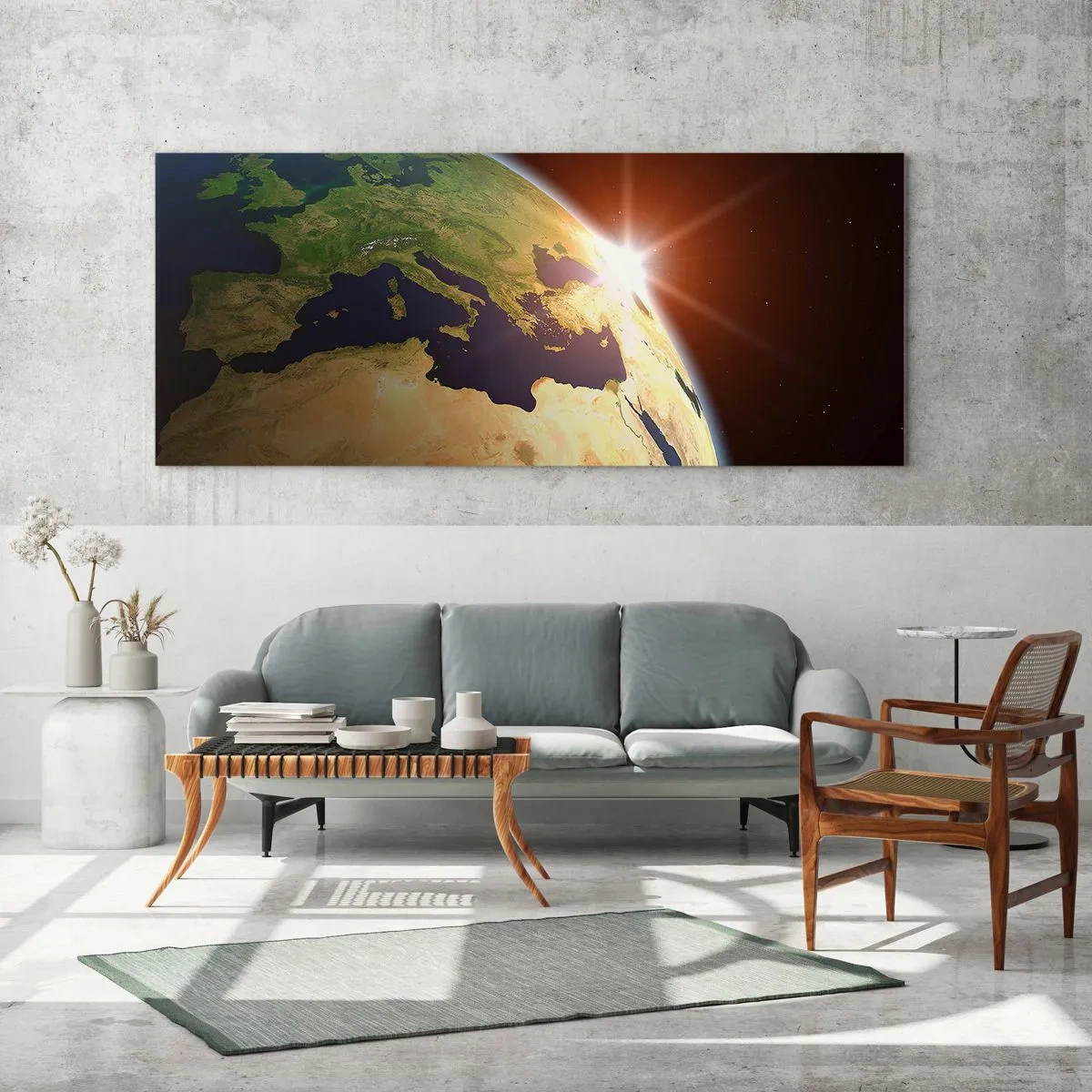 Glasbild - Bild auf glas - Sonnenaufgang - 90x30 cm