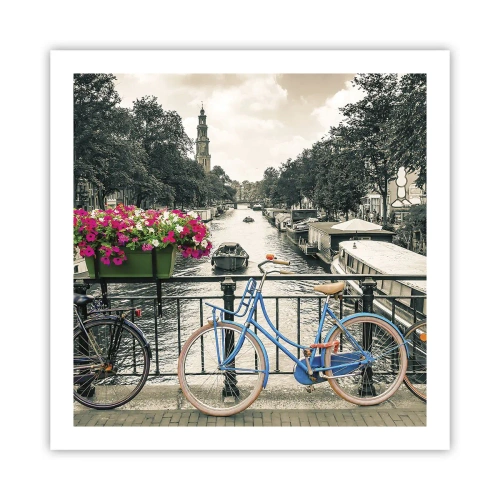 Poster - Die Farben der Amsterdamer Straße - 60x60 cm