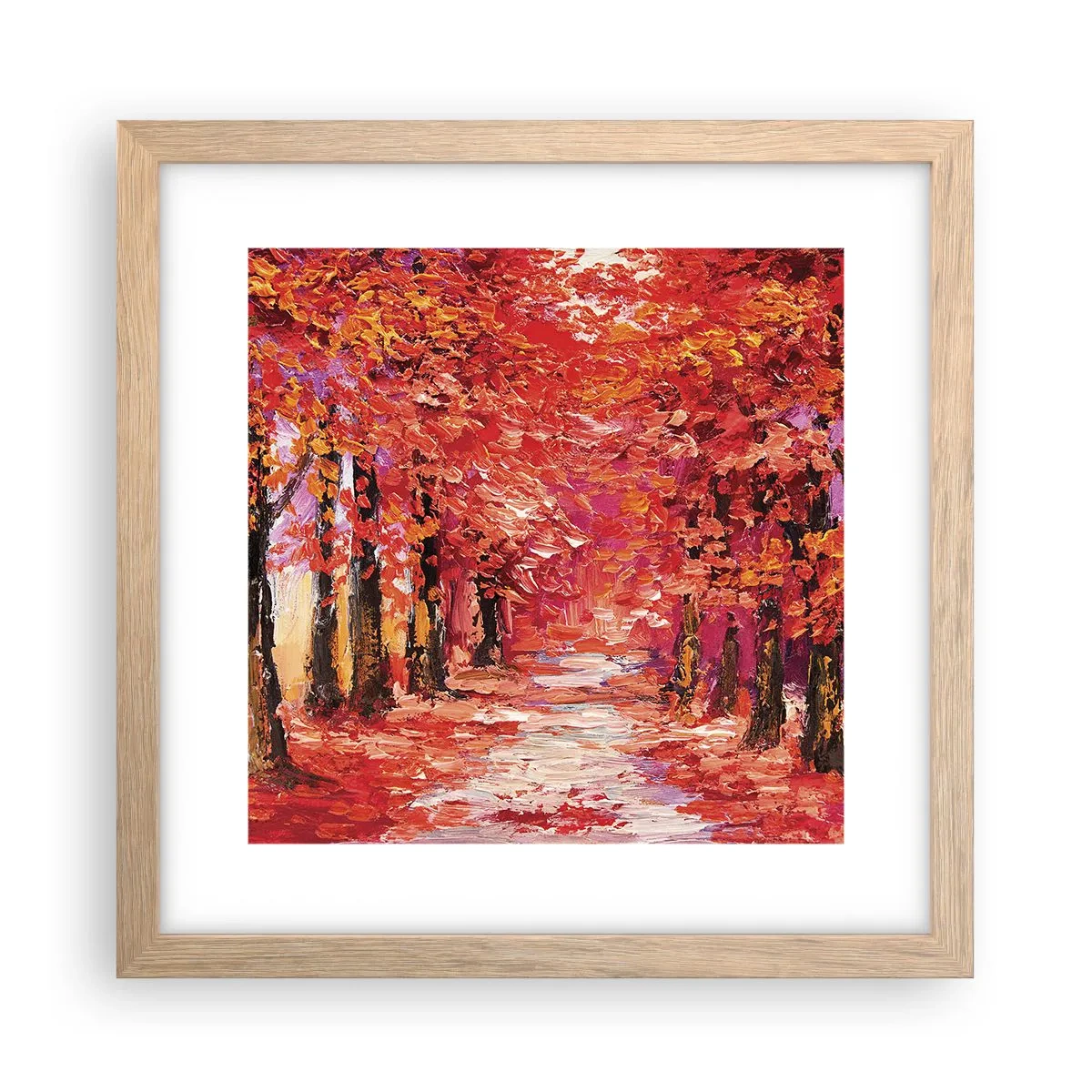 Poster in einem Rahmen aus heller Eiche - Herbstlicher Eindruck - 30x30 cm