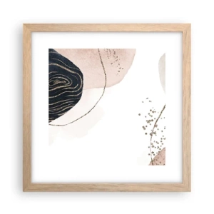 Poster in einem Rahmen aus heller Eiche - Alles fließt - 30x30 cm