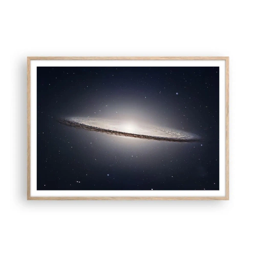 Poster in einem Rahmen aus heller Eiche - Vor langer Zeit in einer weit entfernten Galaxie ... - 100x70 cm