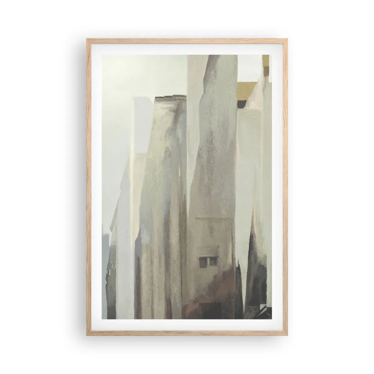 Poster in einem Rahmen aus heller Eiche - Traum von der Stadt - 61x91 cm