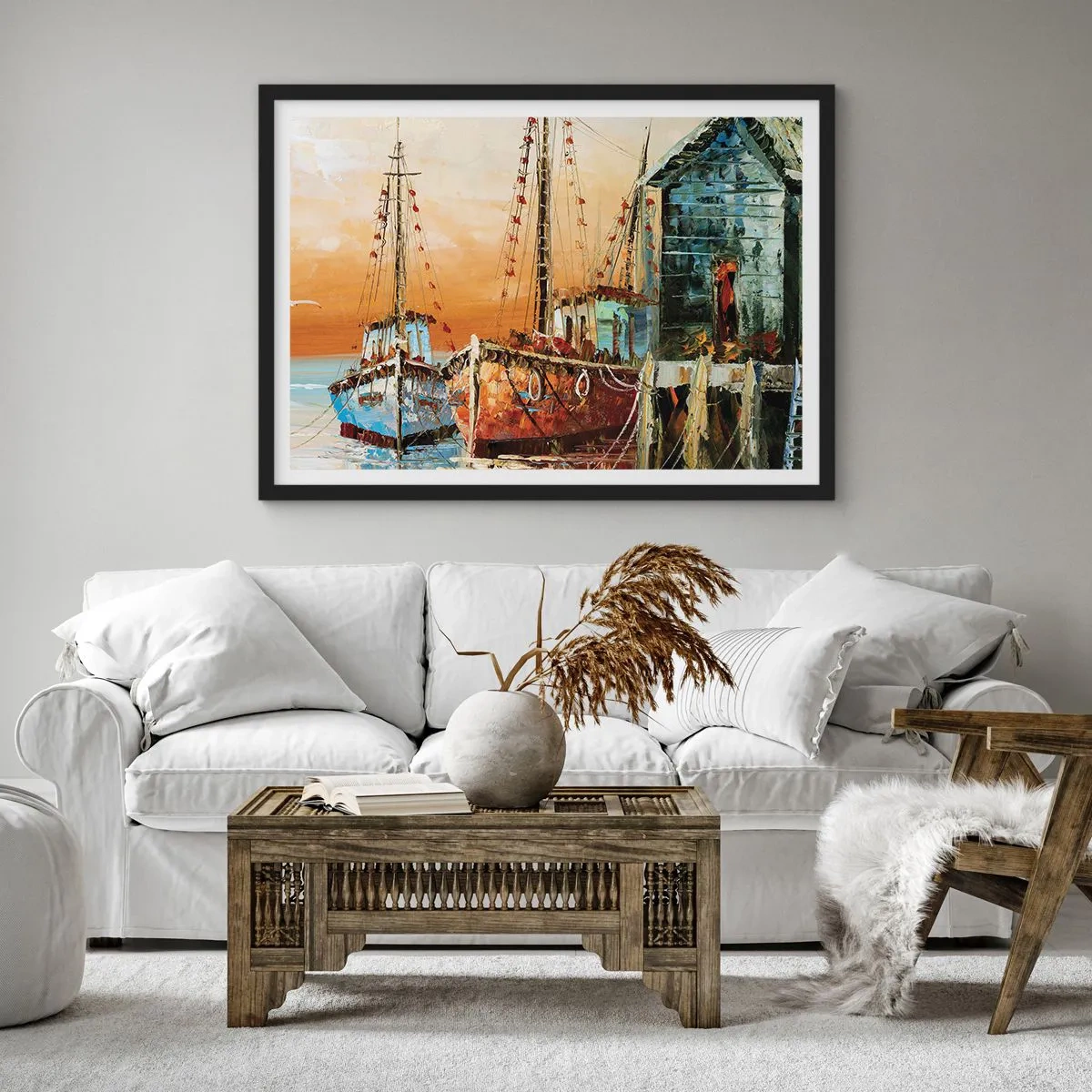 Poster in einem schwarzem Rahmen - Friedliche Rückkehr - 50x40 cm