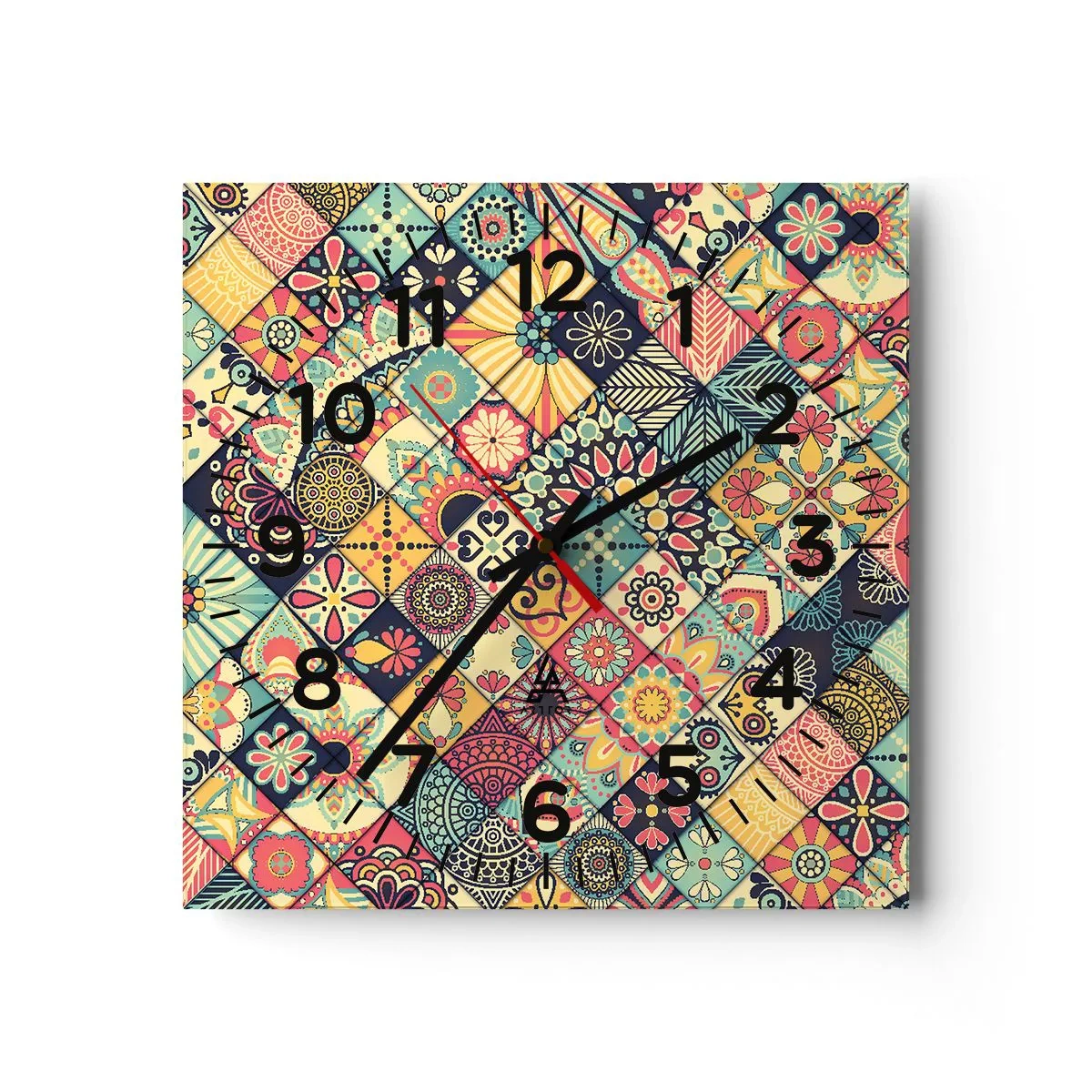 Wanduhr - Glasuhr - marokkanische Atmosphäre - 40x40 cm