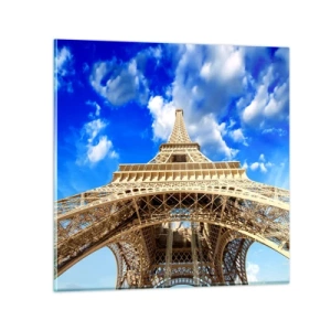 Glasbild - Bild auf glas - In den Himmel und in die Wolken gehen - 40x40 cm