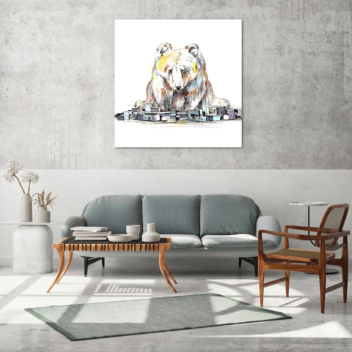 Glasbild - Bild auf glas - Wie kann man so leben? - 70x70 cm