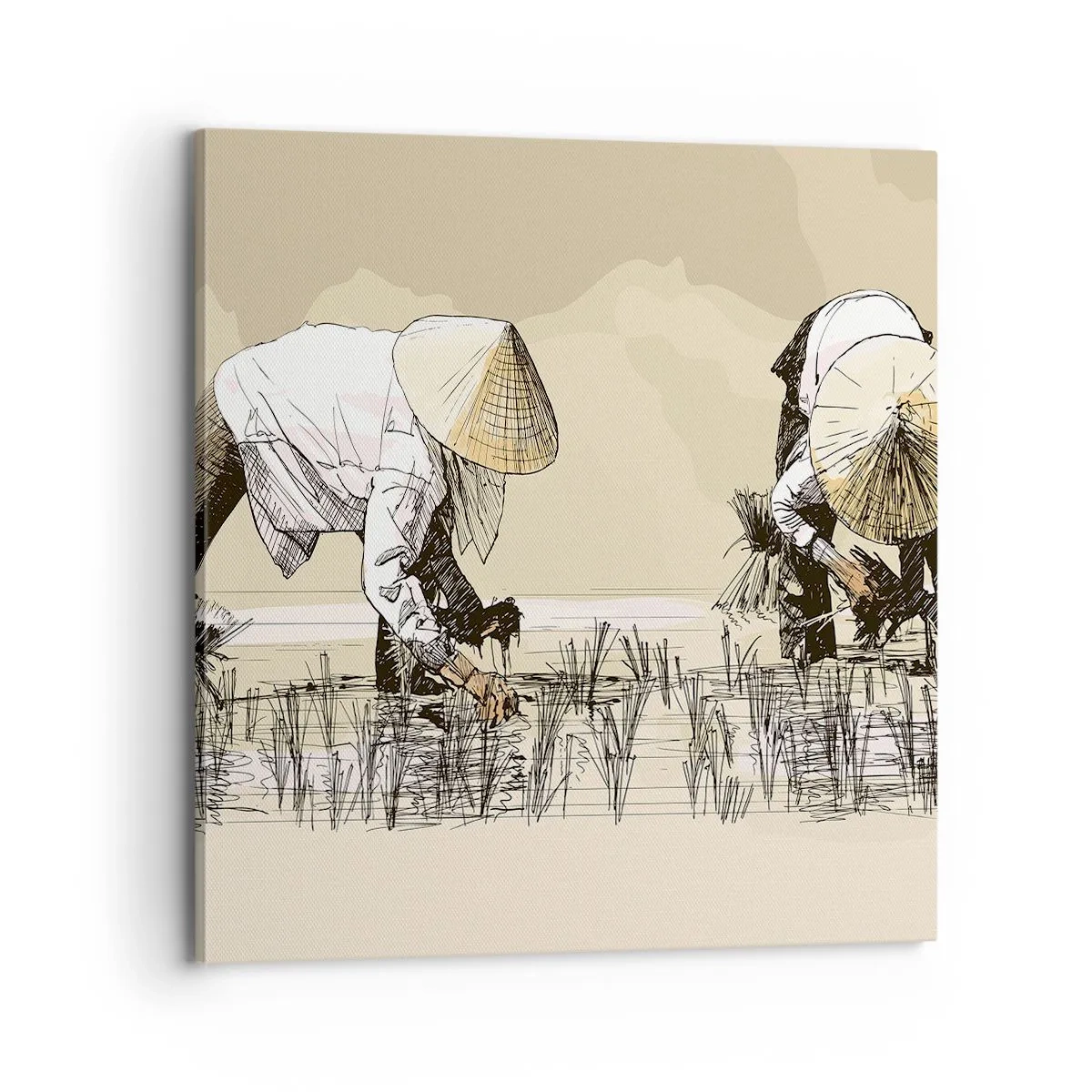 Bild auf Leinwand - Leinwandbild - Erfolgreiche Ernte - 70x70 cm