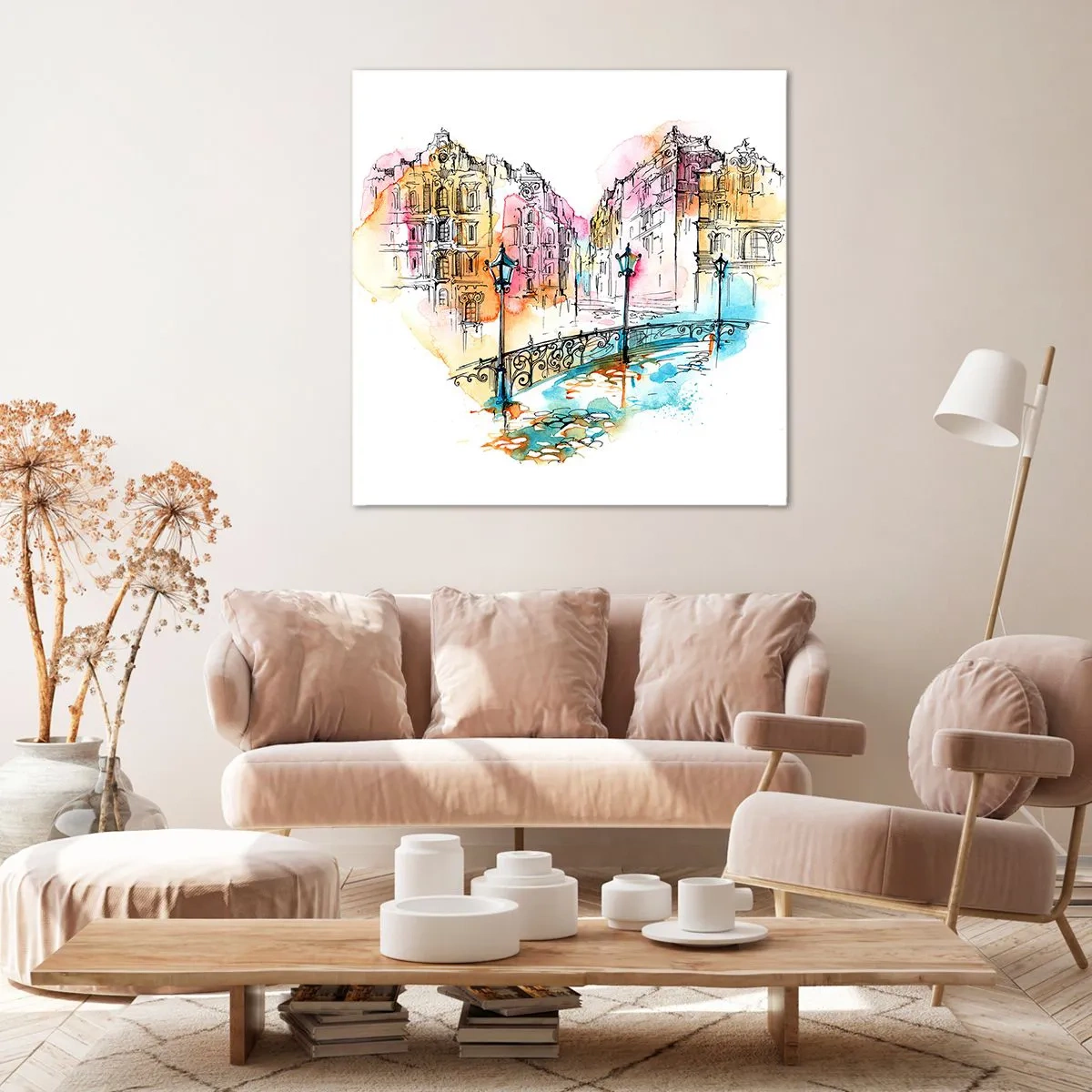 Bild auf Leinwand - Leinwandbild - Das Herz der Stadt - 70x70 cm