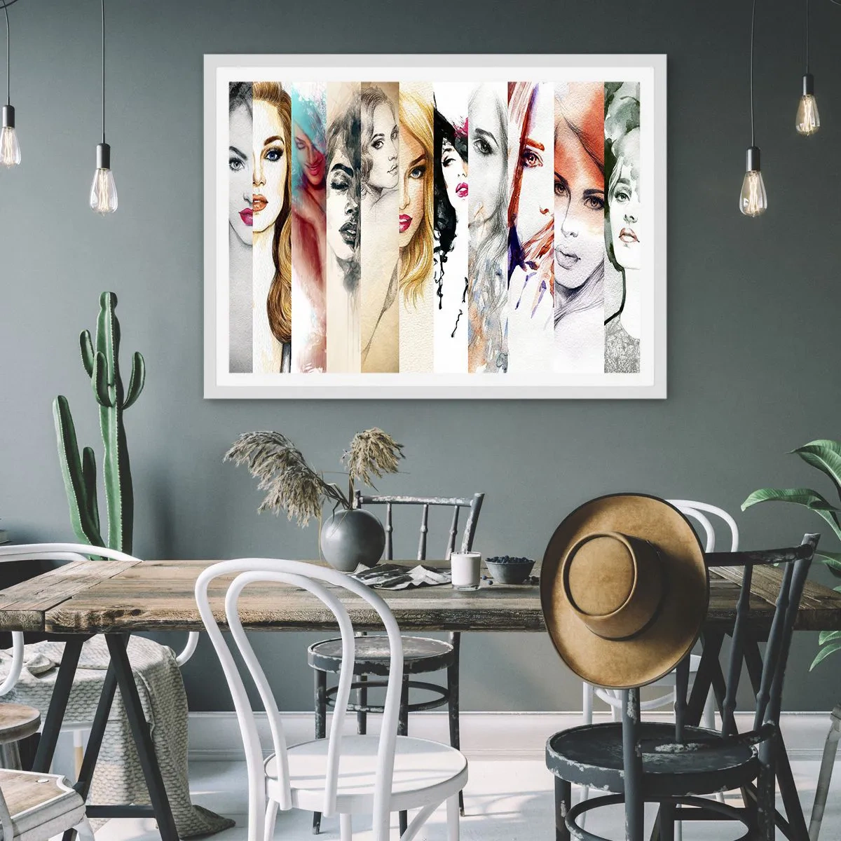 Poster in einem weißen Rahmen - Und es ist immer DU - 70x50 cm