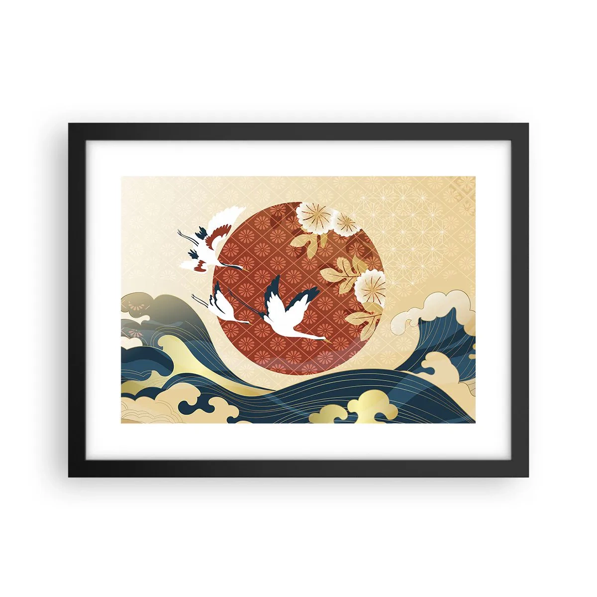 Poster in einem schwarzem Rahmen - Japanisches Märchen - 40x30 cm