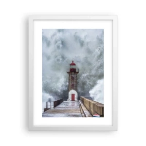 Poster in einem weißen Rahmen - Das Rauschen des Wassers, der Lärm wird wehen - 30x40 cm