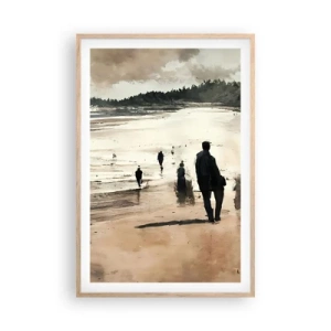 Poster in einem Rahmen aus heller Eiche - Einberufen - 61x91 cm