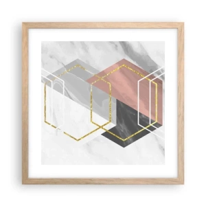 Poster in einem Rahmen aus heller Eiche - Kettenkomposition - 40x40 cm