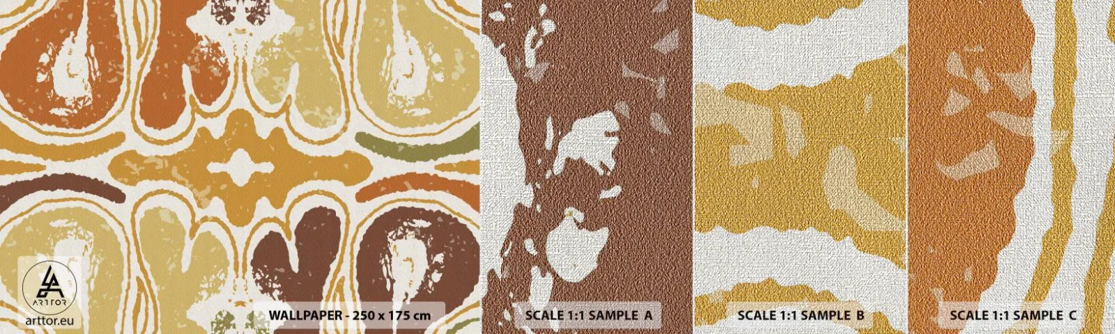 Fototapeten Muster Premium Canvas - Sentimentale Abstraktion - Alt, Boho, Stück - 100x30 cm