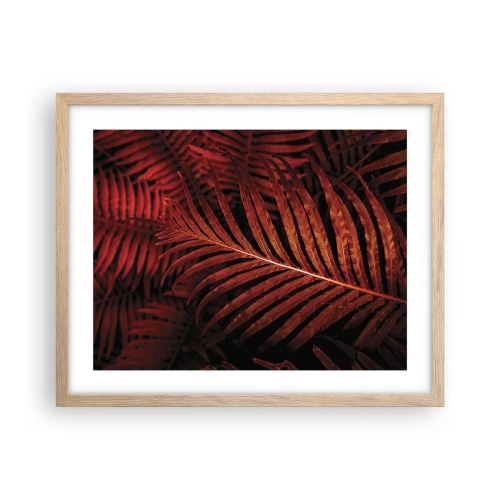 Poster in einem Rahmen aus heller Eiche - Die Hitze des Lebens - 50x40 cm