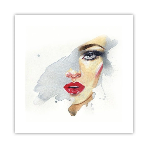 Poster - Abspiegeln in einem Wassertropfen - 40x40 cm