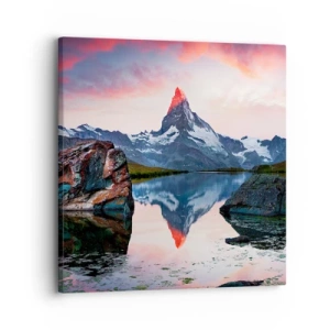 Bild auf Leinwand - Leinwandbild - Das Herz der Berge ist heiß - 30x30 cm