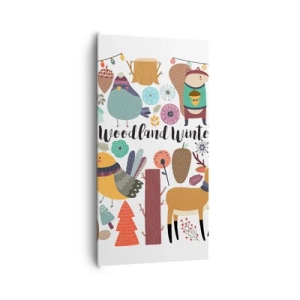 Bild auf Leinwand - Leinwandbild - Märchenhafter Urlaub im Wald - 65x120 cm