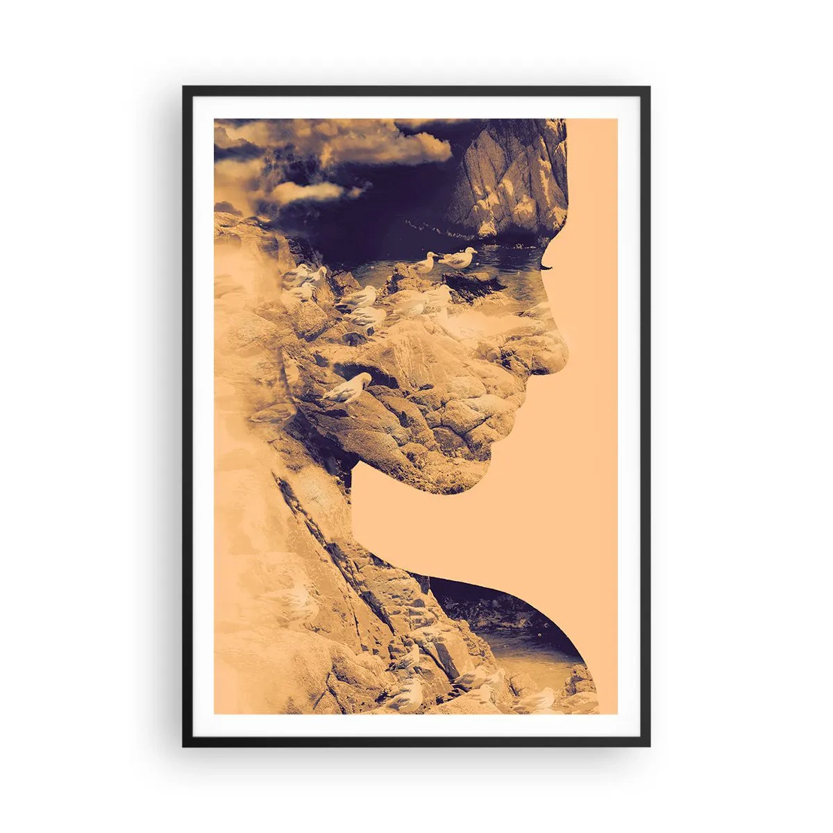 Poster in einem schwarzem Rahmen - Von Natur aus schön - 70x100 cm