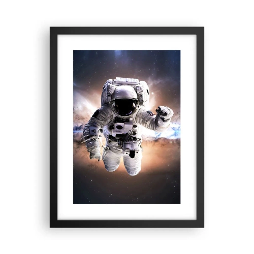 Poster in einem schwarzem Rahmen - Grüße aus dem Weltall - 30x40 cm